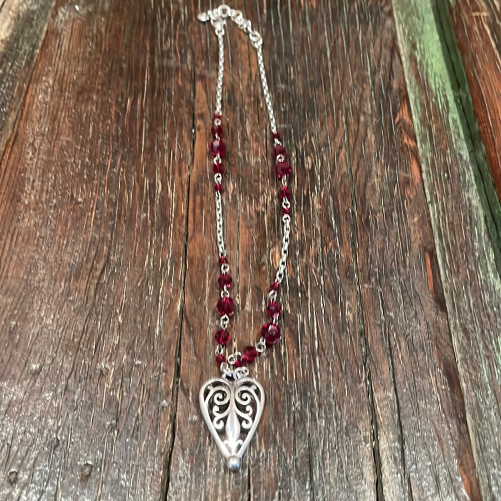Brighton Red Crystal Heart Necklace